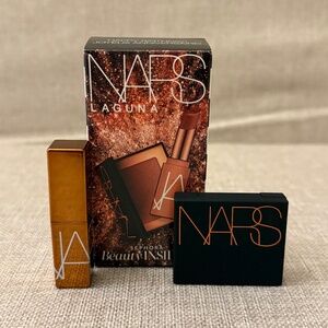 NARS Laguna Mini Travel Set, Bronzing Powder 2.5g + Afterglow Lip Balm 1.1g New